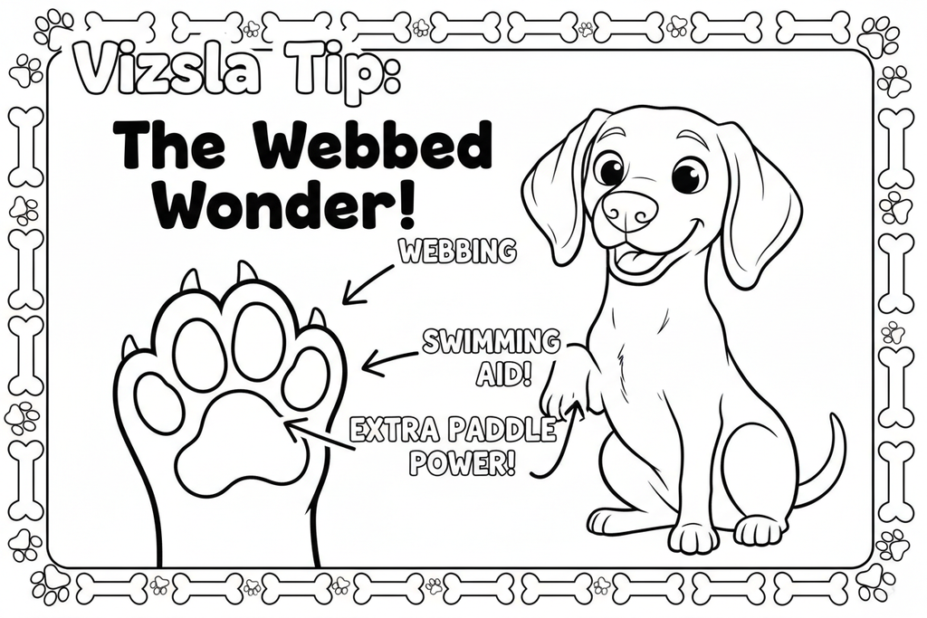 Educational illustration of Bailey's webbed feet