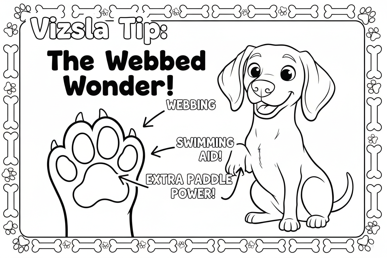 Educational illustration of Bailey's webbed feet